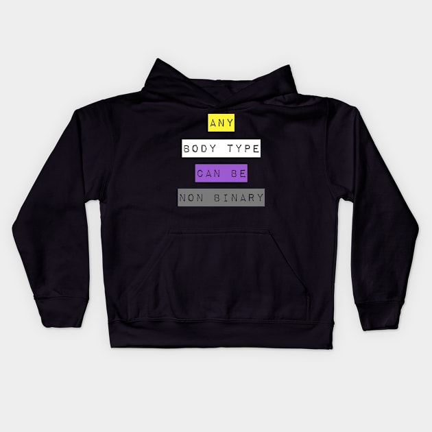 Non Binary Awareness, LGBTQ Pride, ENBY Kids Hoodie by KultureinDeezign